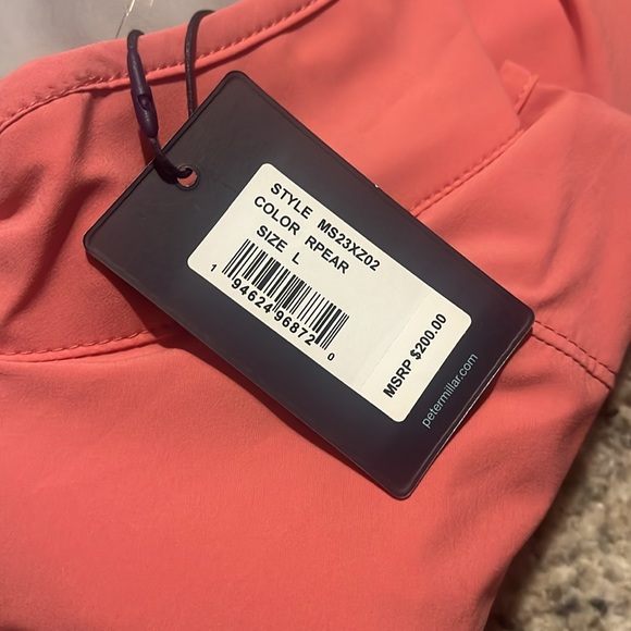 Peter Millar Flex Performance Half Zip Golf Vest Pink M, L, XL Coral Pear $200 - Picture 9 of 11
